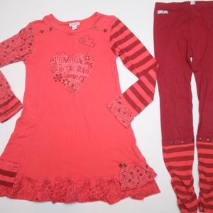 Naartjie Rain Showers Dress Size 10 & Leggings 9